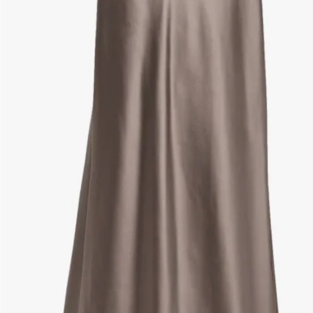 Ralph Lauren MASINA satin Maxi Skirt taupe 6 - Picture 2 of 5